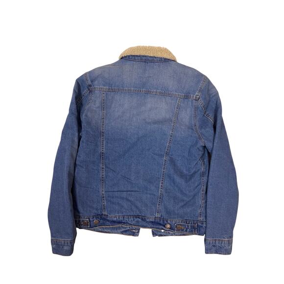 Aeropostale Sherpa Lined Denim Jacket Women’s Small | Blue Jean Trucker Coat - Picture 4 of 5